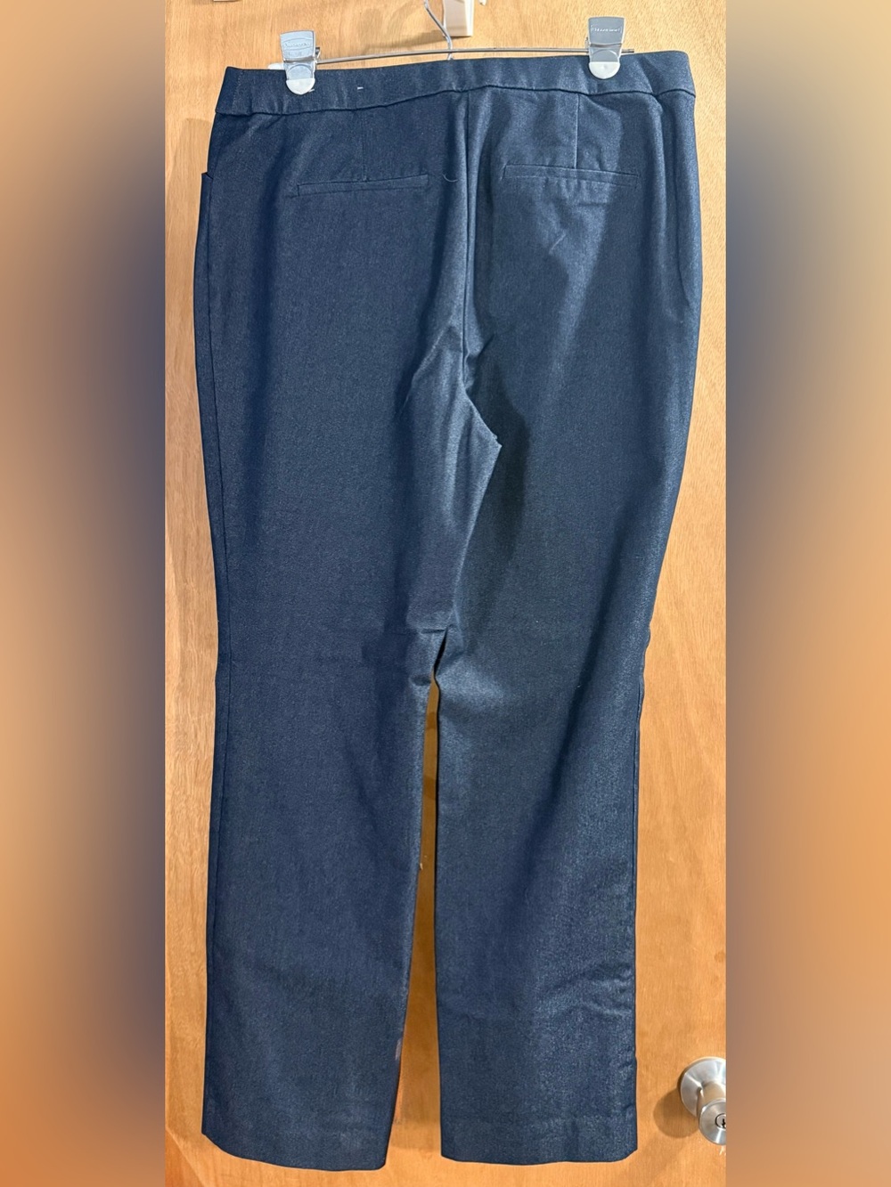 Chico's Navy Straight Leg Pants - Picture 2 of 3